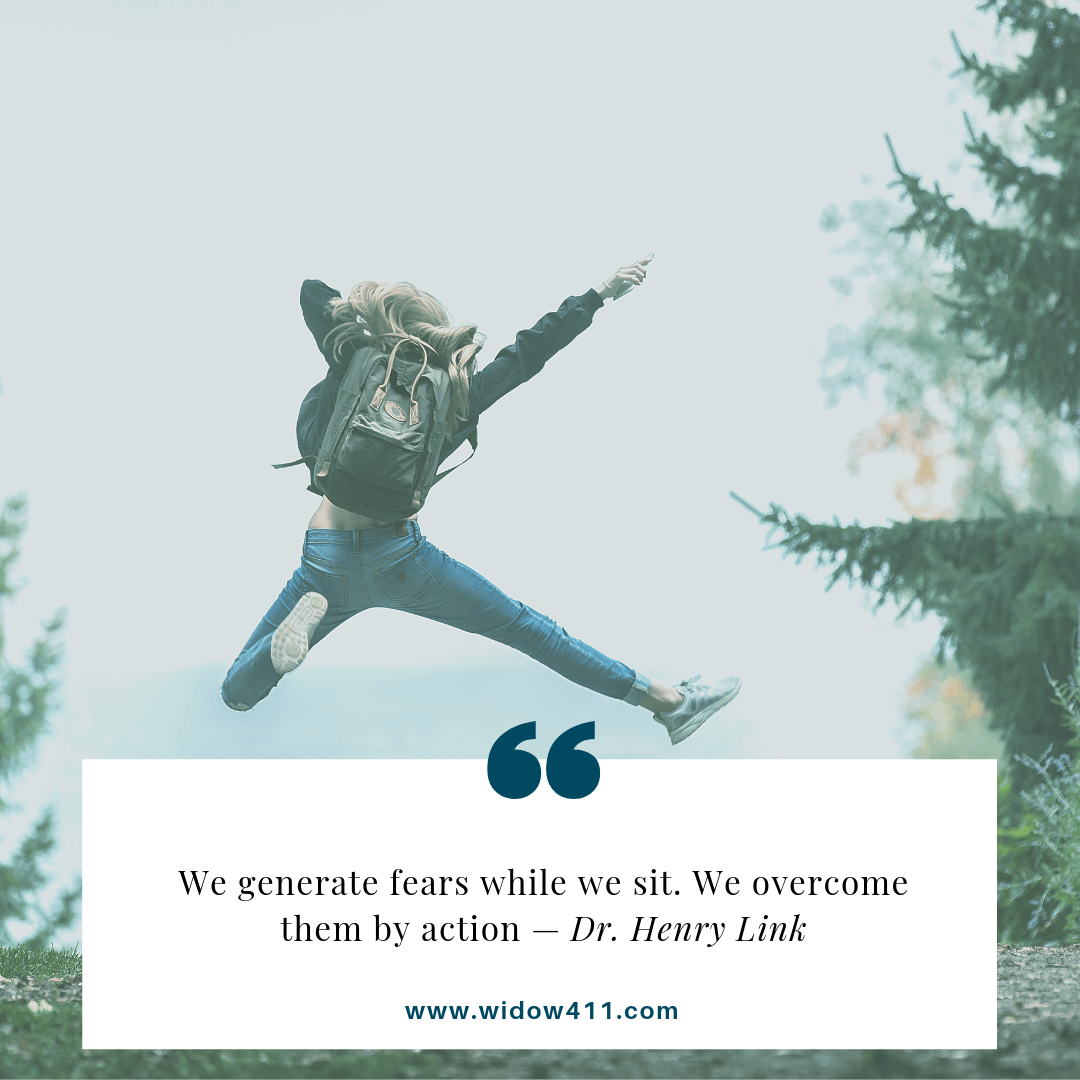 Overcome fear with action quote for widowsquotes for widows